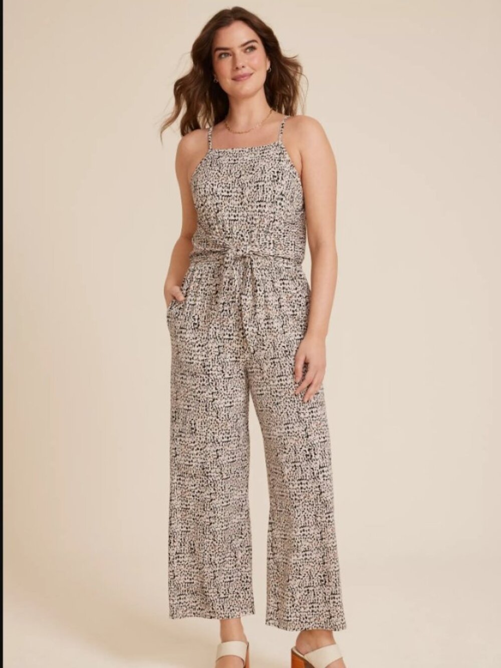 24/7 Tie Front JumpSuit